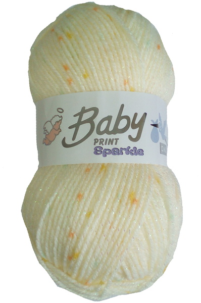 Baby Care Sparkle Prints 10 x100g Balls Lemon - Click Image to Close